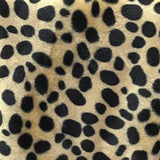 Taupe Velboa Fur Dalmatian Dog Animal Short Pile Fabric
