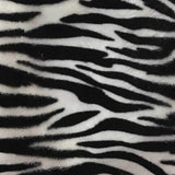 Zebra White Small Stripe Velboa Fur Zebra Animal Short Pile Fabric