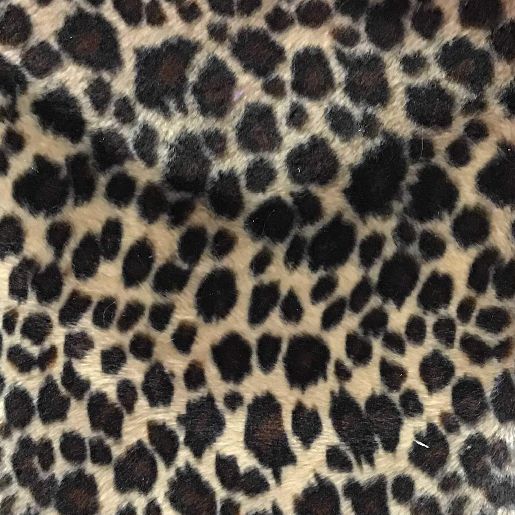Baby Cheetah Beige Velboa Fur Cheetah Animal Short Pile Fabric