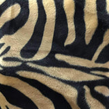 Zebra Brown Velboa Fur Zebra Animal Short Pile Fabric