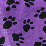 Velboa Faux Fake Fur Purple Paw Animal Short Pile Fabric