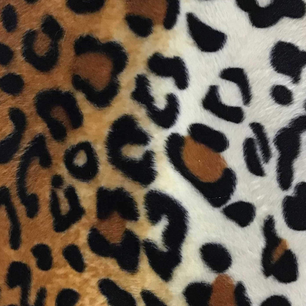 Leopard Copper Velboa Fur Leopard Animal Short Pile Fabric