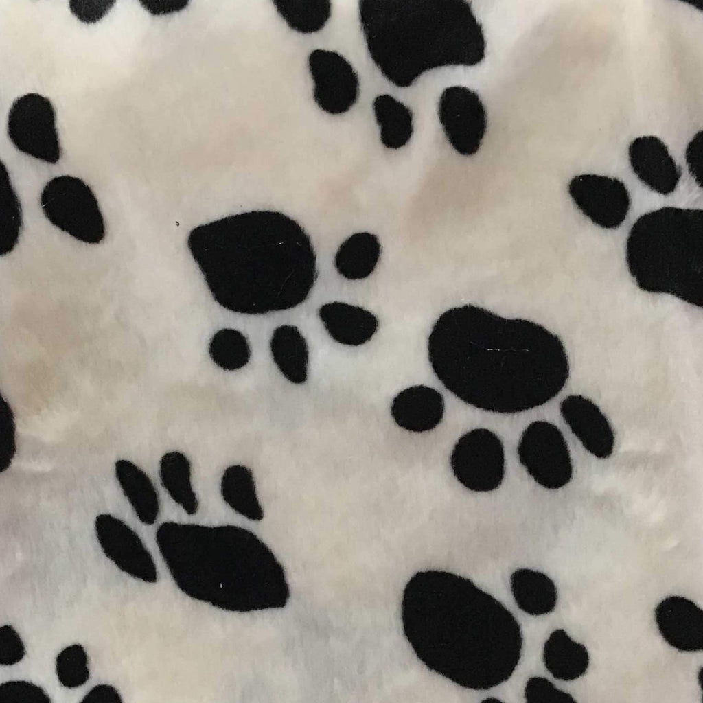 Velboa Faux Fake Fur White Paw Animal Short Pile Fabric