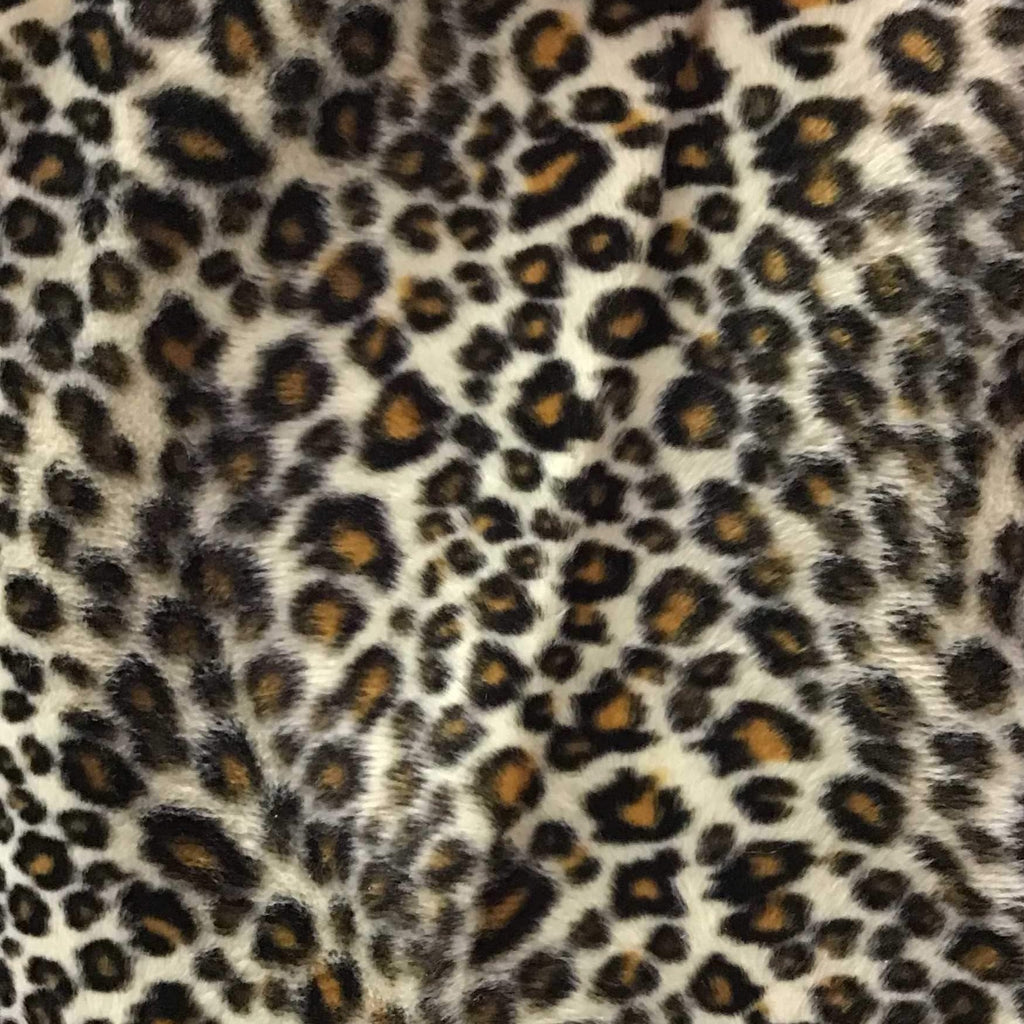 Baby Cheetah Yellow Velboa Fur Cheetah Animal Short Pile Fabric