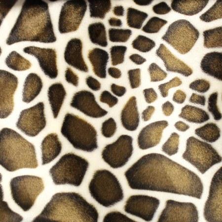 Safarri Brown Velboa Fur Giraffe Animal Short Pile Fabric
