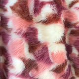 Violet Brown White Versicolor Faux Fur Fabric