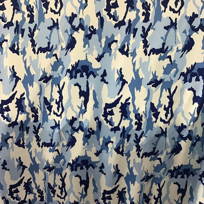 Blue Camouflage Spandex Fabric