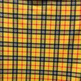 Yellow Red Plaid Spandex Fabric