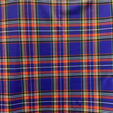 Blue Red Plaid Spandex Fabric