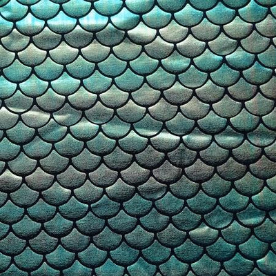 Green Blue Gradient Mermaid Fish Scale