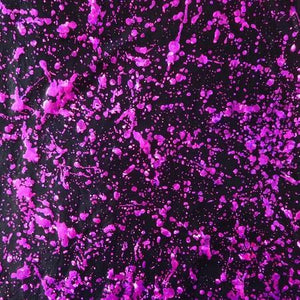 Black Fuchsia Mystique Splats Stretch Spandex