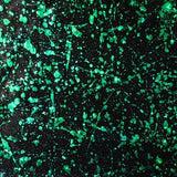 Black Green Mystique Splats Stretch Spandex