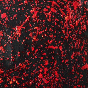 Black Red Mystique Splats Stretch Spandex