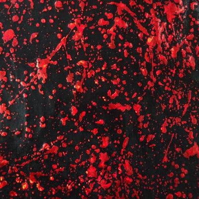 Black Red Mystique Splats Stretch Spandex