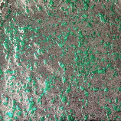 Silver Green Mystique Splats Stretch Spandex