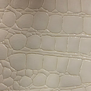 Ivory Vinyl Crocodile, 55" Inches Wide