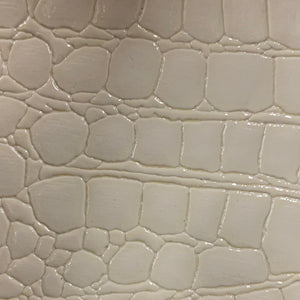 Ivory Vinyl Crocodile, 55" Inches Wide / 40 Yards Roll