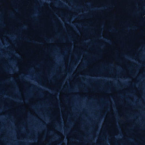 Navy Blue Flocking Crushed Velvet Fabric / 50 Yards Roll
