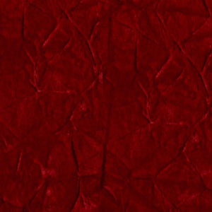 Red Flocking Crushed Velvet Fabric / 50 Yards Roll