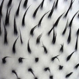 Black White Two Tone Spiked Shaggy Long Pile Fur Fabric