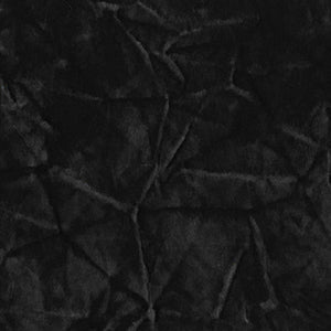 Black Flocking Crushed Velvet Fabric / 50 Yards Roll
