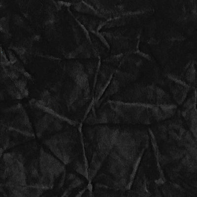 Black Flocking Crushed Velvet Fabric / 50 Yards Roll