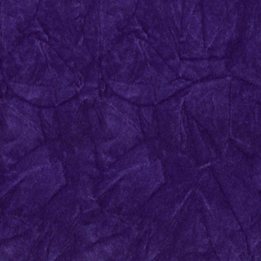 Royal Damask Flocking Velvet Upholstery Fabric / Purple/Gold