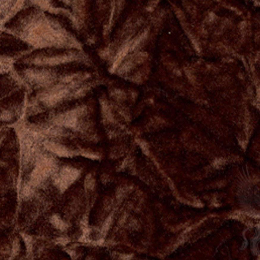 Chocolate Flocking Crushed Velvet Fabric / 50 Yards Roll