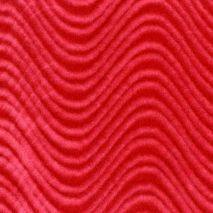 Red Velvet Flocking Swirl Upholstery Fabric