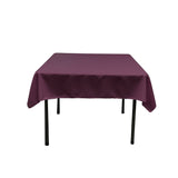 Violet Eggplant Square Polyester Overlay Tablecloth 60" x 60"