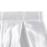 14 Ft. Hunter White Accordion Pleat Satin Table Skirt