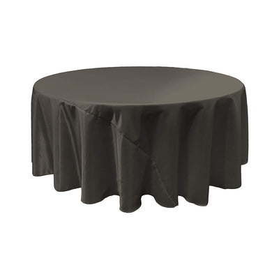 Black Satin Round Tablecloth 120
