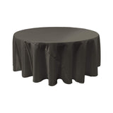 Black Satin Round Tablecloth 120"