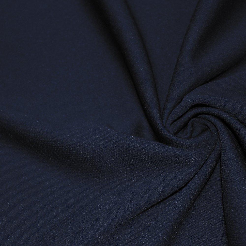 Navy Solid Stretch Scuba Double Knit Fabric / 50 Yards Roll