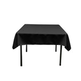 Black Square Polyester Overlay Tablecloth 60" x 60"