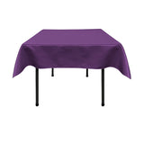 Purple Satin Overlay Tablecloth 60" x 60"