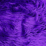 Purple Faux Fake Mongolian Animal Fur Fabric Long Pile