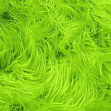 Lime Faux Fake Mongolian Animal Fur Fabric Long Pile