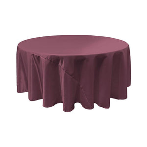 Eggplant Bridal Satin Round Tablecloth 90"