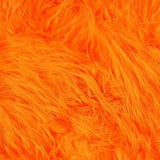 Orange Faux Fake Fur Solid Shaggy Long Pile Fabric