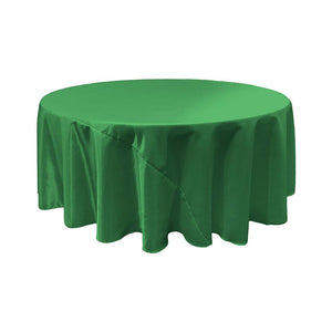 Kelly Green Bridal Satin Round Tablecloth 90"