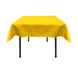 Yellow Satin Overlay Tablecloth 60" x 60"