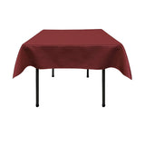Dark Red Satin Overlay Tablecloth 60" x 60"