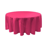 Fuchsia Bridal Satin Round Tablecloth 90"