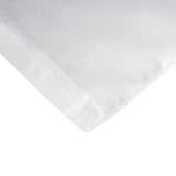 6 Ft White Fitted Polyester Rectangular Tablecloth