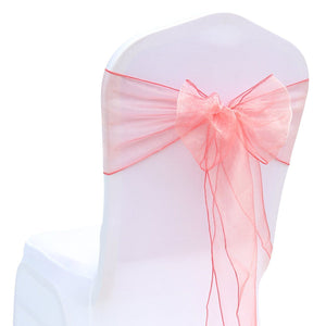 (12 Pack) Coral Organza Sash