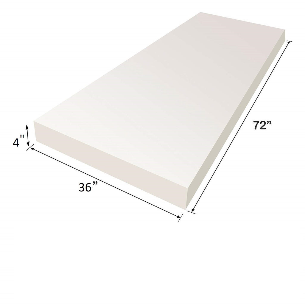 Regular Density Mattress Cushion Foam ( 4" H x 36" W x 72" L )