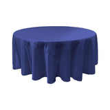 Royal Blue Bridal Satin Round Tablecloth 108"