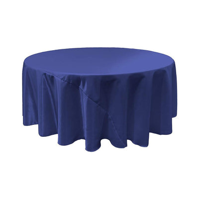 Royal Blue Bridal Satin Round Tablecloth 90