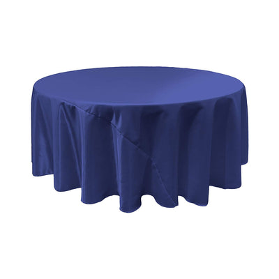Royal Blue Bridal Satin Round Tablecloth 120